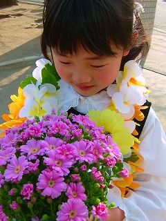 お花の鉢を貰ったよ♪